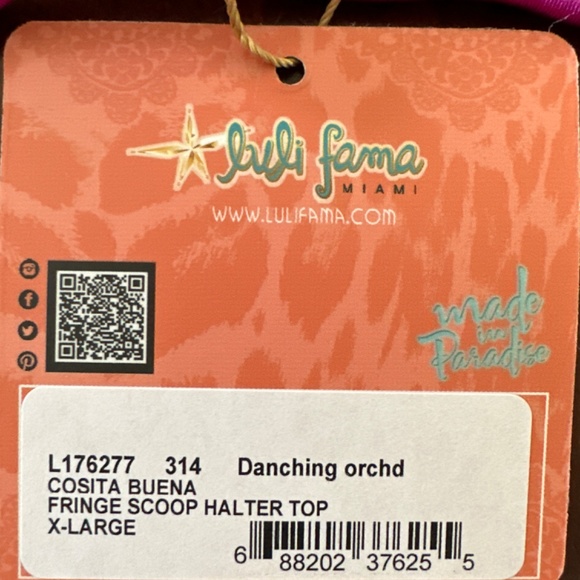 Luli Fama Miami Fringle Scoop Halter Too - Picture 5 of 5
